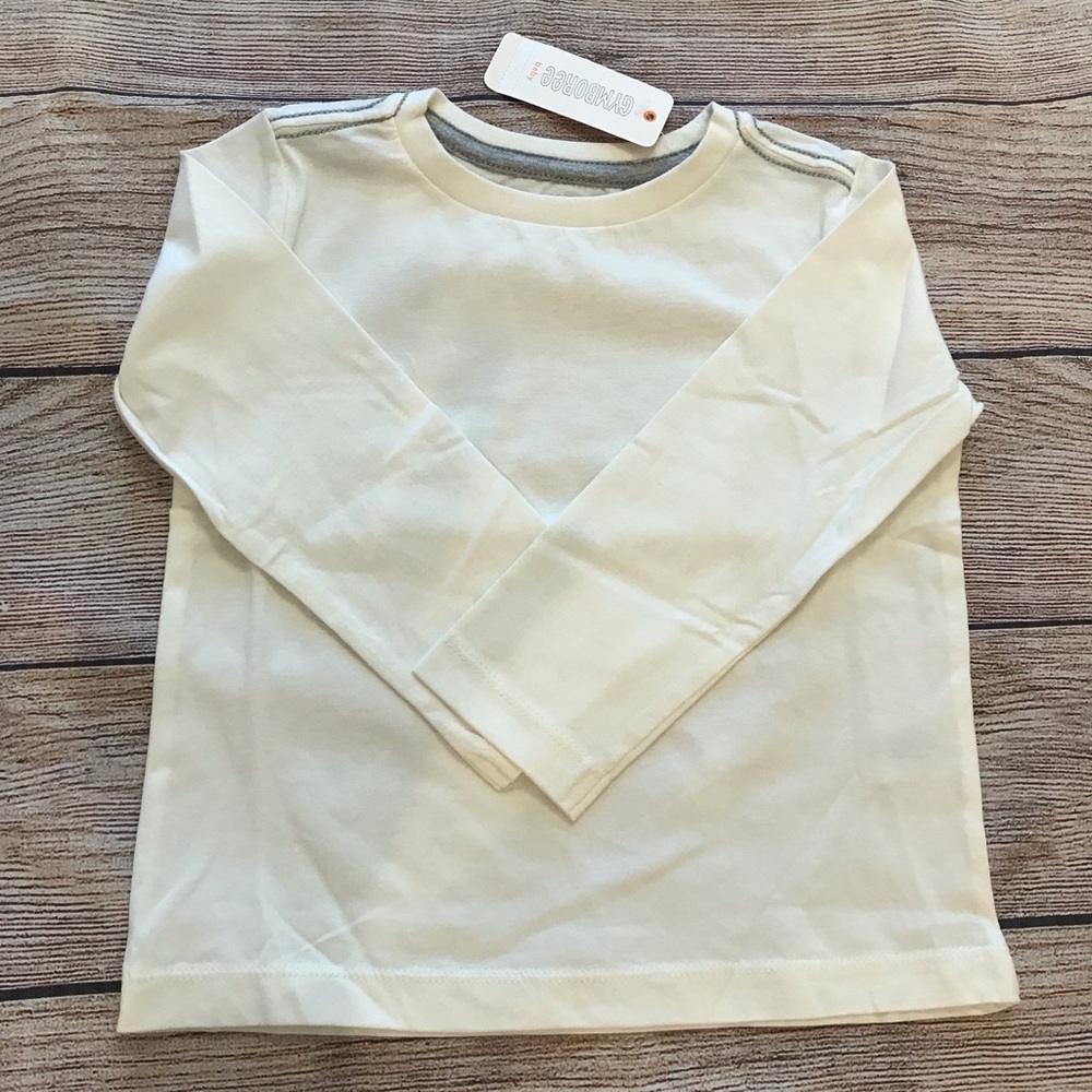 Gymboree Boys 3T Long Sleeve T-shirt Off-White